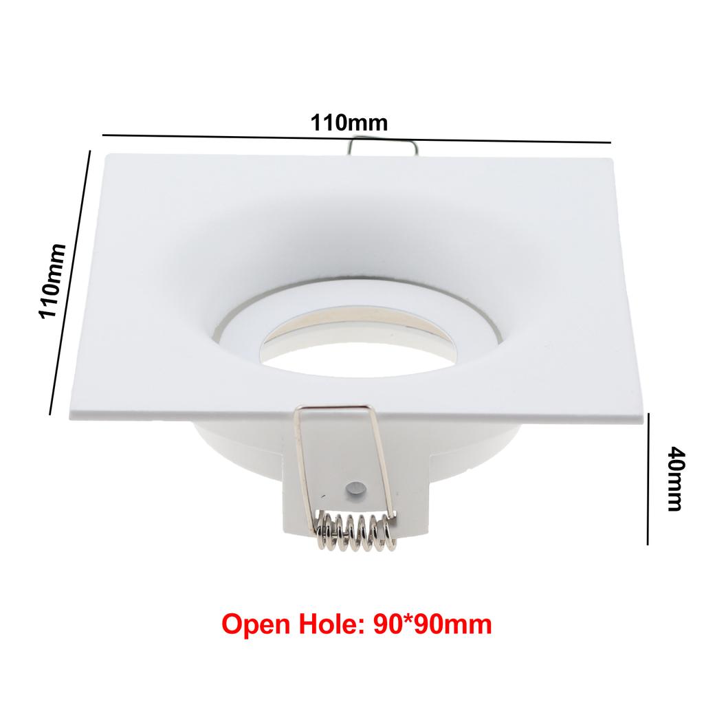Rund GU10 Infälld Downlight Ersättningssats Svart MR16 Sockel Monterings Takspotlight Ram GU5.3 Lampa Sockelhållare