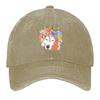 2026 Colored Pencil Husky Dog Flower Crown Baseball Cap Cute Derby Hat Black Big Size Hat Women's Golf Clothing Men's