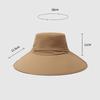 Men's Big Brim Sun Hat Top Detachable Fisherman's Hat Sunscreen Hat Solid Color Outdoor Mountaineering Fishing Hat