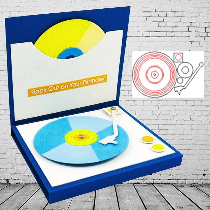 Cheap Pdtoweb Vinyl Record Player Metal Cutting Dies Stencils Scrapbooking Embossing Card DIY Joom