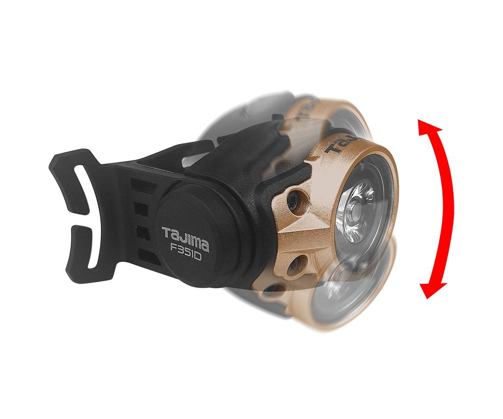 Tajima LED Maximum Brightness 350lm LE-F351D-G Headlight, Gold,