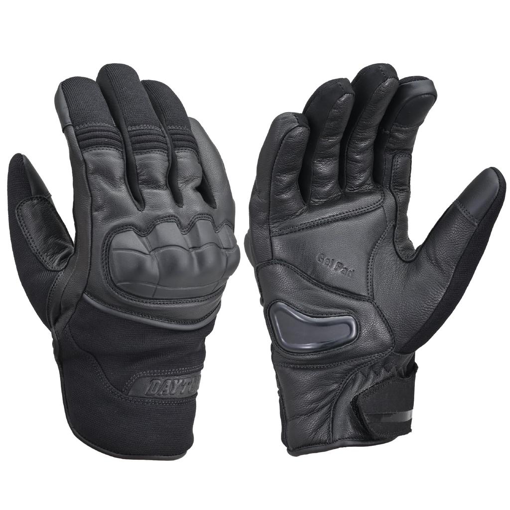Daytona AW Rubber Knuckle Gloves Size Winter Motorcycle Waterproof and Soft Smartphone Gel DG-007, Black, M, 37429, Gloves, Windproof, Protector,