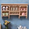 Display Shelf Miniature Display for 1:12 Scale Dollhouses, Perfect for Pretend Play and Display Realistic Wood Furniture