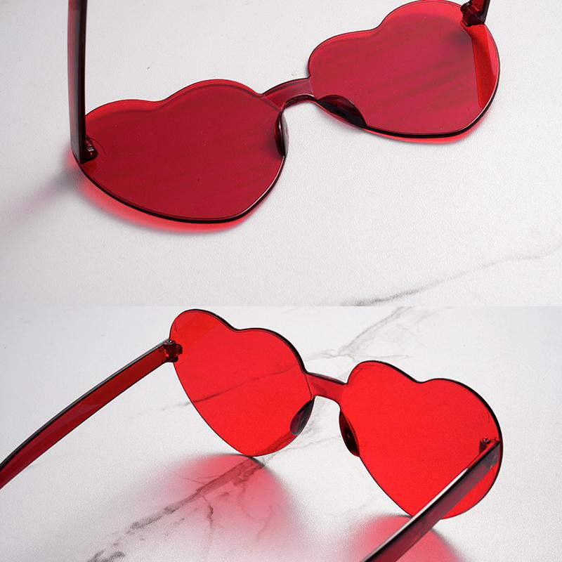 Candy Color Heart Shape Ocean Personality Frameless Children's Sunglasses Fashion Candy Love Sunglasses