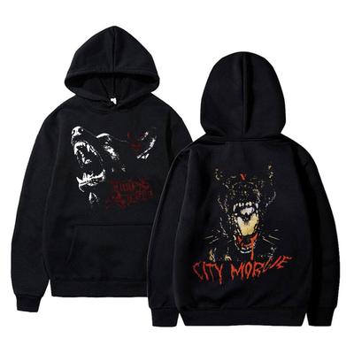 Streetwear Rapper Město Morgue Potisk Mikina Pánská Dámská Hip Hop Harajuku Mikina Zillakami Sosmula Mikiny Vintage Top Pulovr