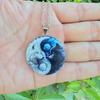 Popular Stylish 2D Flat Yin Yang Wolf Pendant Necklace Creative White and Black Wolf Necklace