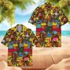 Camicia Hawaiana Estiva Unisex Gatto Pizza Dachshund Fantasia Divertente Casual Aloha Camicia Street Beach Vacanza Tendenza Moda Top Uomo