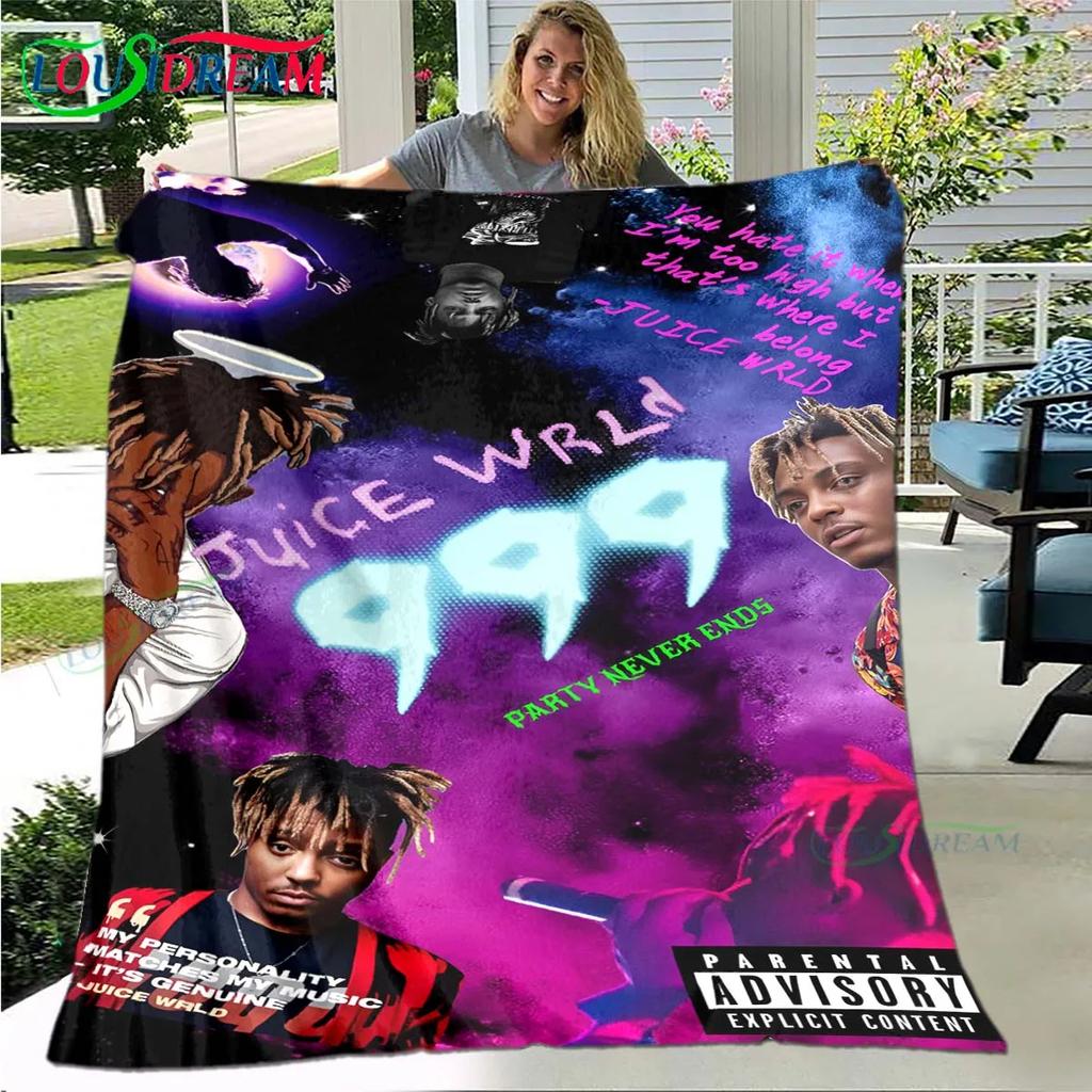 Mode Hip-Hop-Sänger J-Juice WRLD Flanell Decke für Erwachsene und Kinder Sofa Bett Dekoration Decke Tragbare Decke Geschenk