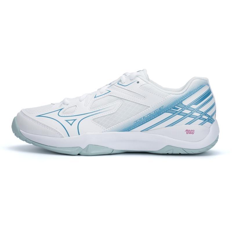 Mizuno WAVE SMASH CN unisex low-top synthetic leather indoor outdoor badminton shoes ice blue 71GA253011 36