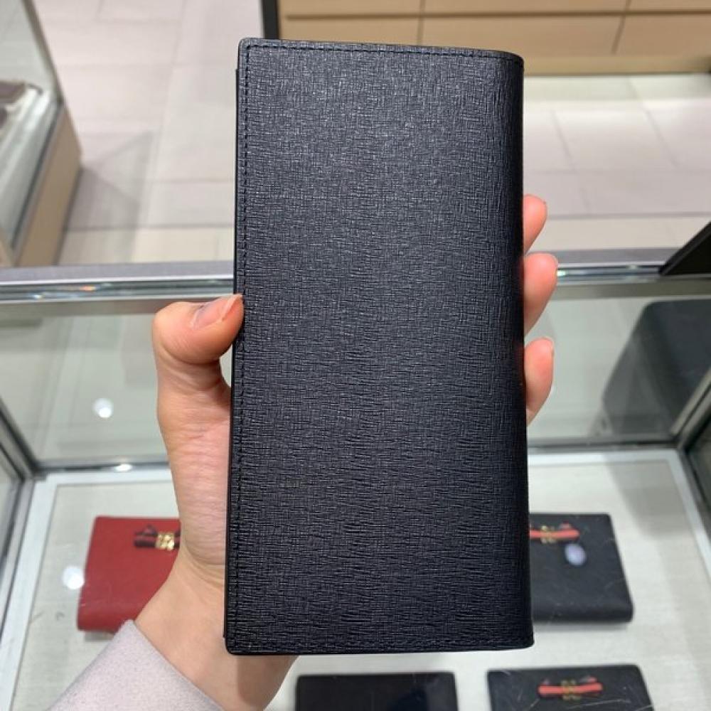 Daks Black Imported Leather Long Wallet Dbwa9e831bk