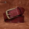 Personalized Carved Design Thickened Retro Genuine Leather Belt Men's First Layer Cowhide Casual Belt