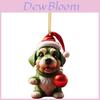 Grinch Robó la Navidad Patrón de Cachorro Verde Colgante Acrílico Accesorio de Decoración Navideña Para Decoración de Vehículos Festivos