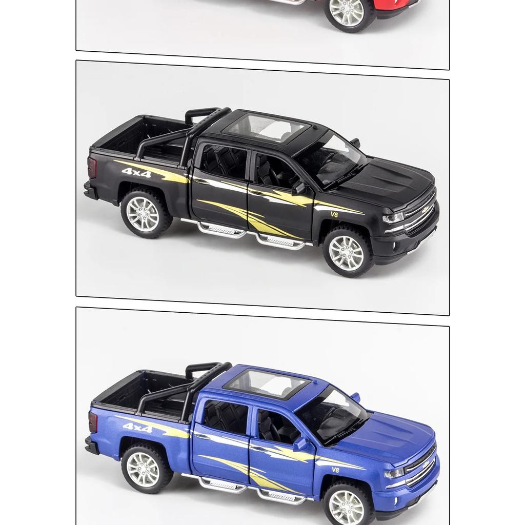 Chevrolet Silverado Pickup Truck Kids Toys 1/32 Alloy Car Model CheZhi Simulation Exquisite Diecasts Toy Vehicles Birthday Gifts