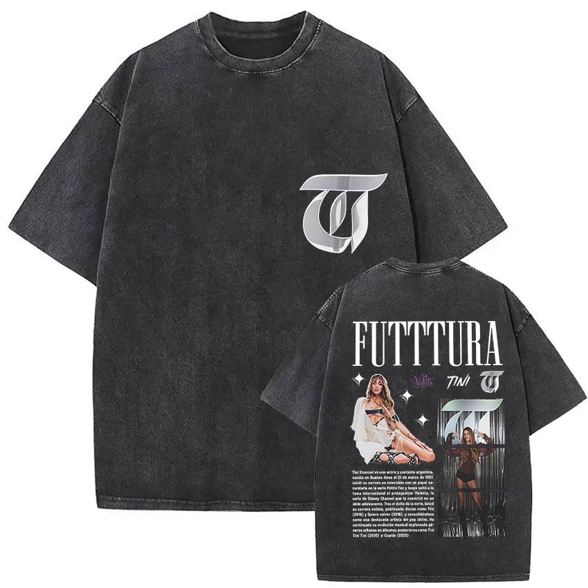 Vintage Washed Tini Stoessel Tour 2026 Graphic TShirt Men Women Casual High Quality Fashion Oversized Cotton T Shirt Streetwear