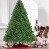 1,2-2,4 m Künstlicher Bleistift-Weihnachtsbaum, Schlanker Weihnachtsbaum mit Klappmechanismus, Eisenfuß & 650 Spitzen, Leicht zusammenfaltbare Feiertags-Partydekoration