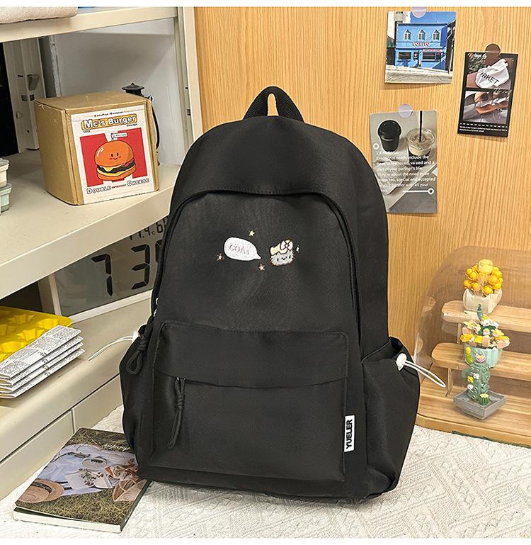 Schoolbag Female Japanese Cute Cartoon Kitten Soft Girl College Style Backpack Mori Candy Color Large Capacity Backpack