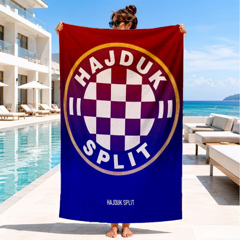 HNK Hajduk Split Strandtuch, Schnelltrocknend, Pflegeleicht, Geeignet für Fitness und Strandurlaub, Sport-Essential 80cmx160cm(31x63inch)