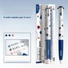 1 Stück Mehrfarbiger 3-in-1 Einziehbarer Gel-Tintenroller 0,5 mm Kugelschreiber Modulare Stifte Glattes Schreiben Multifunktion für Notizen Schreibwaren