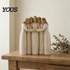 Decorative Tabletop Figurines Sisterhood Wooden Figurine, Handcrafted Friendship Sculpture for Living Room Statues Bedroom Ornament, Warm Home