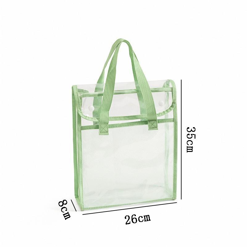 High-Capacity PVC Waterproof Tote Bag for Students and Exams