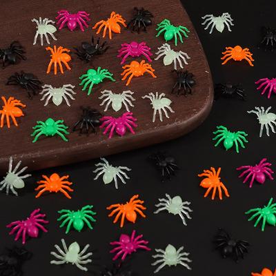 50-200Pcs Halloween Mini Spiders Kids Tricky Toys Gift Halloween Party Home Indoor Outdoor Decoration Haunted House Horror Props