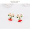 Women Christmas Elk Ear Studs Fashionable Alloy Earrings Jewelry Decoration for Ladies