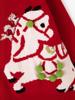 Women's Pure Wool Round Neck Knit Sweater with Handmade Embroidery - Autumn/Winter Loose Fit Cashmere Top