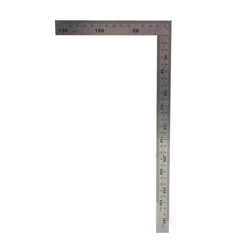 Rostfritt Stål 300x150mm 90 Graders Räta Vinkeln Linjal Mätning Verktyg (#01)