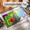 Personalized Crystal Velvet Carpet Custom Name Text,Plants vs. Zombies Anti Slip Area Rug For Home Decoration