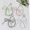 Women S Crystal Bow Beaded Phone Chain Keychain Wrist Hanging Ornament