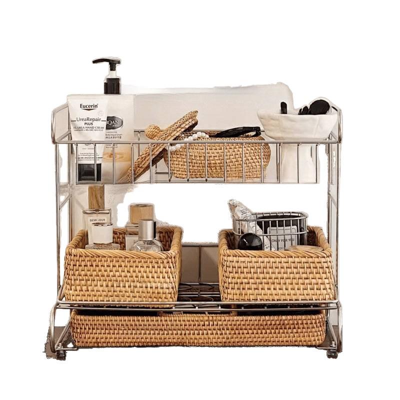 Light Luxury Skincare & Makeup Organizer 304 Stainless Steel