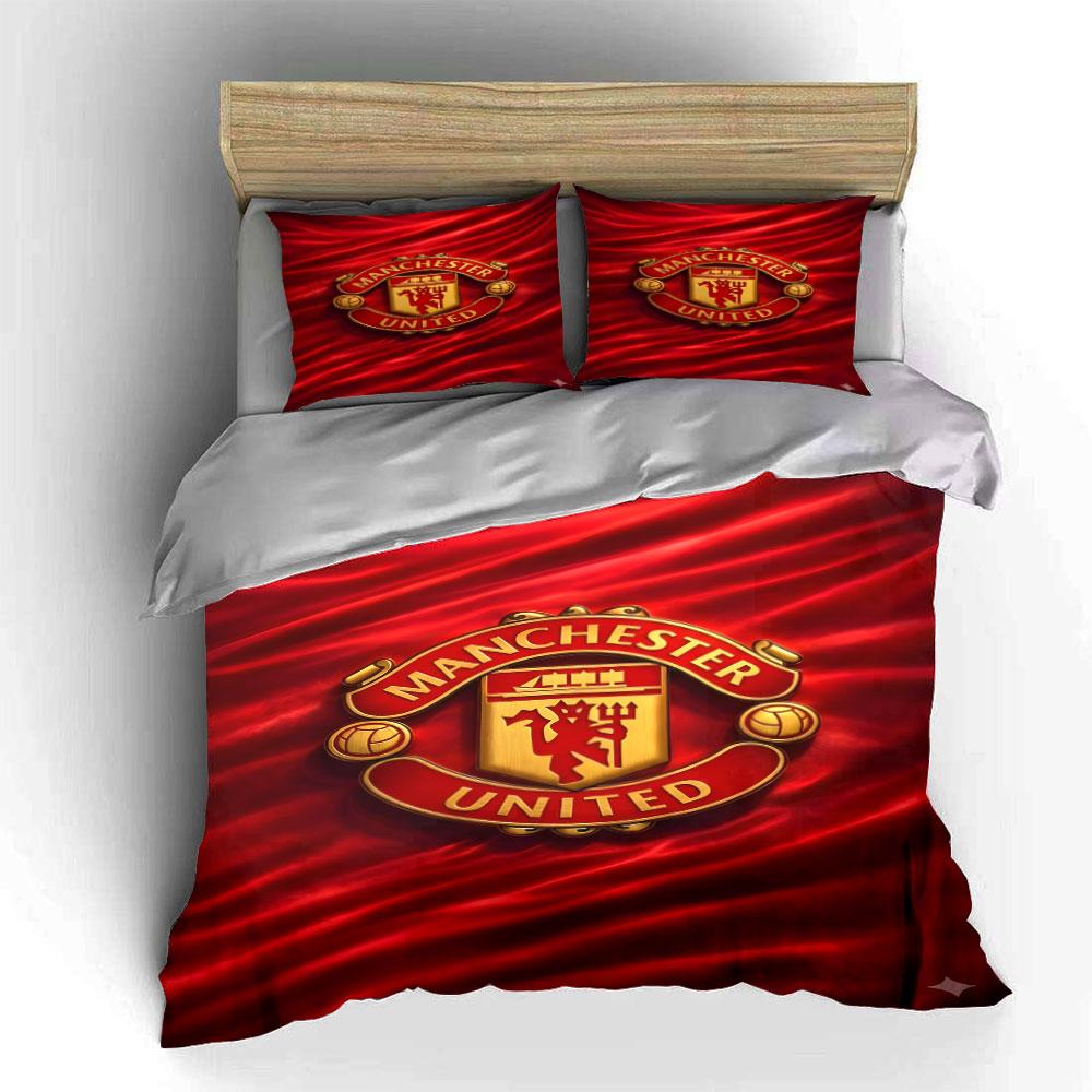 Manchester United Logo Design. Bedding Sets Duvet Cover Sets Duvet Covers Pillowcases(1* Duvet Cover 2* Pillowcases Without Duvet Insert)