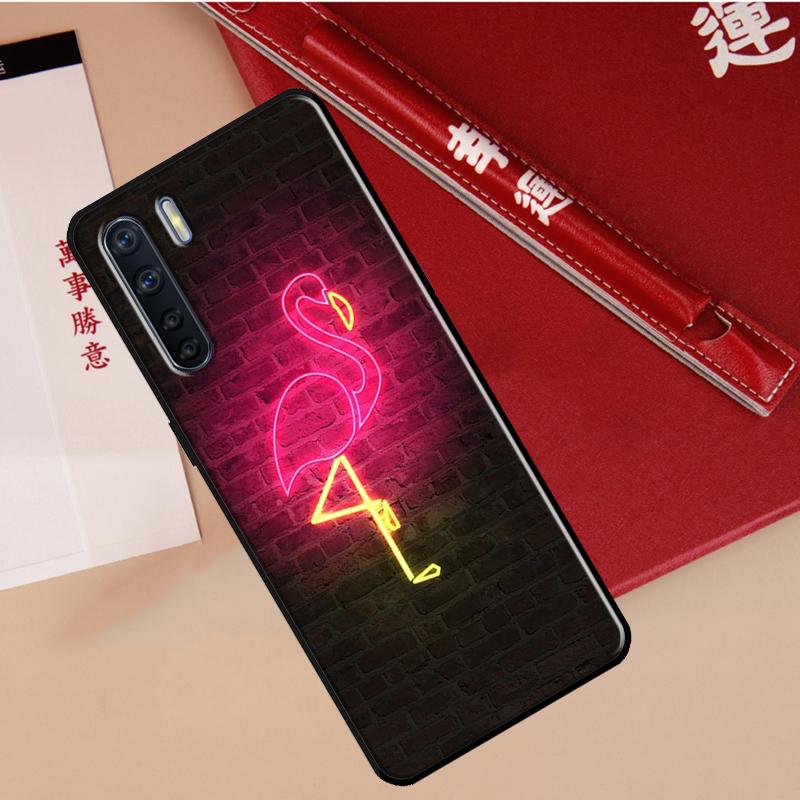Pink Red Flamingo Case For Oppo A94 A18 A74 A57 A17 A77 A38 A58 A78 A98 A54 A80 A60 A40 A96 A76 A16 A15 A5 Pro