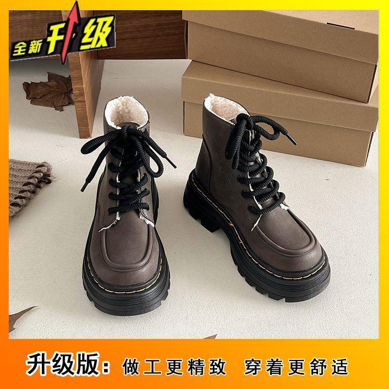 

Retro versatile temperament popular cotton boots 2025 autumn and winter new thick-soled fashion small short boots thick heel Martin boots women s 40