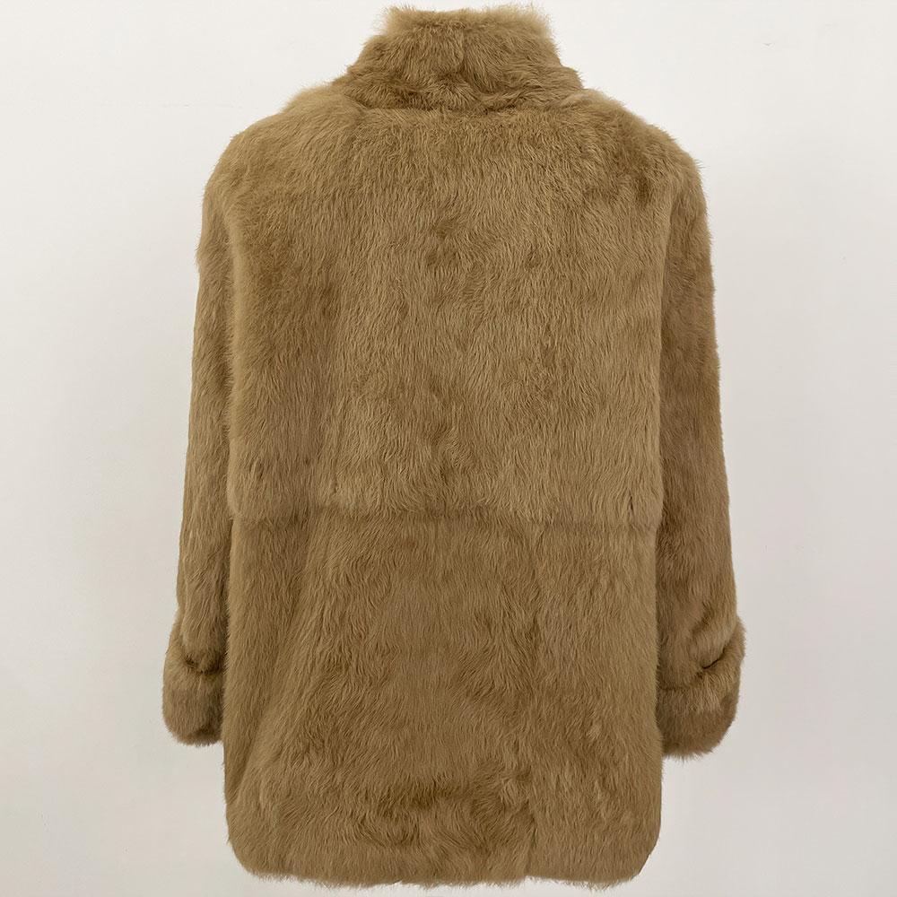 OFTBUY Autumn Winter Women Coat Real Natural Rabbit Fur Loose Collar Jacket Thick Warm Casual New Overwear Elegant Streetwear