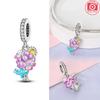 copper Authentic Starry Sky Astronaut Pink Star Shape Pendant Bracelets Musical Charm Ice Cream Bead Charms Compatible With Bracelets Women Diy Gift