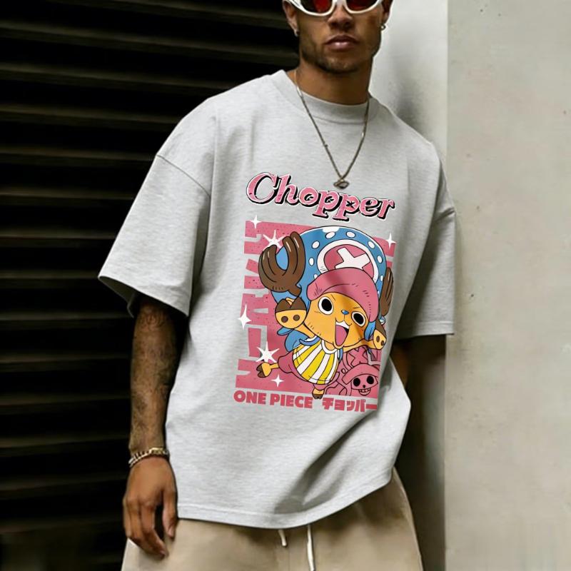 One Piece Chopper Anime T Shirt Men Women 2026 Summer Casual Short Sleeve Tee Tops Streetwear Cartoon Graphic Tee Crewneck Y2k