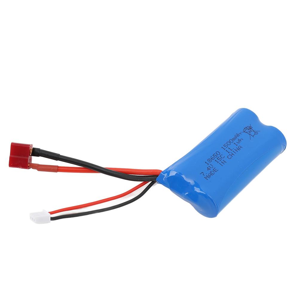 RC Auto Akku 7.4V Überladeschutz 1500mAh 15C RC Auto Akku Mit T-Stecker für WLtoys 12428 12423
