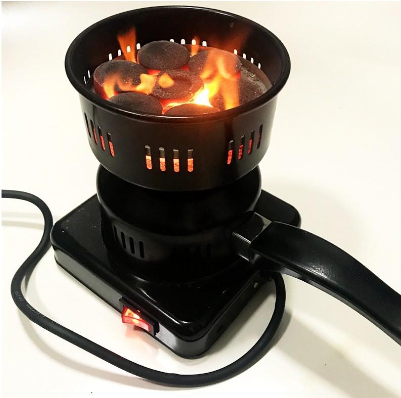 Electric Plug-In Charcoal Starter & Stove: Multi-Use Enclosed Warmer for Tea, Water Pipe, and Baking