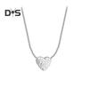 Women Pendant Necklace Heart Pendant Thin Chain Geometric Choker Necklace Bright Color Necklace Jewelry Gift
