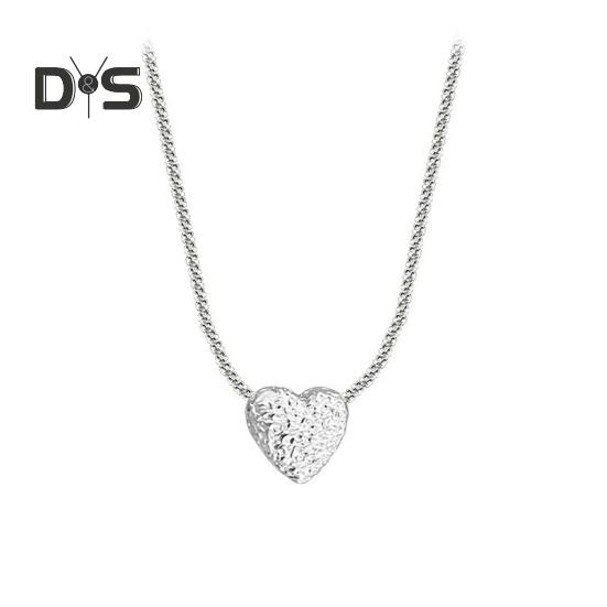 Women Pendant Necklace Heart Pendant Thin Chain Geometric Choker Necklace Bright Color Necklace Jewelry Gift