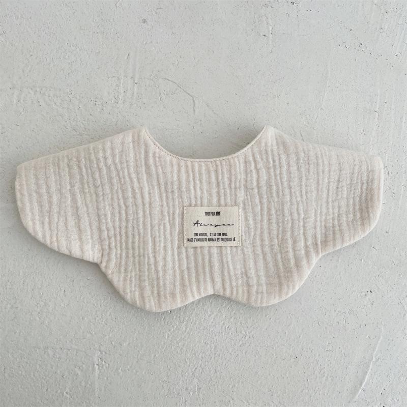 Pure Cotton Korean-Style Baby Drool Bib - Lightweight, Absorbent, Anti-Spit Up, Petal Design