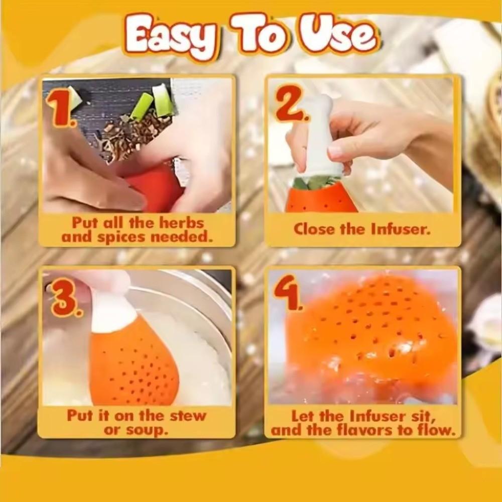 Reusable Chicken Leg Spice Filter Silicone Soup Making Filter Food Preparation