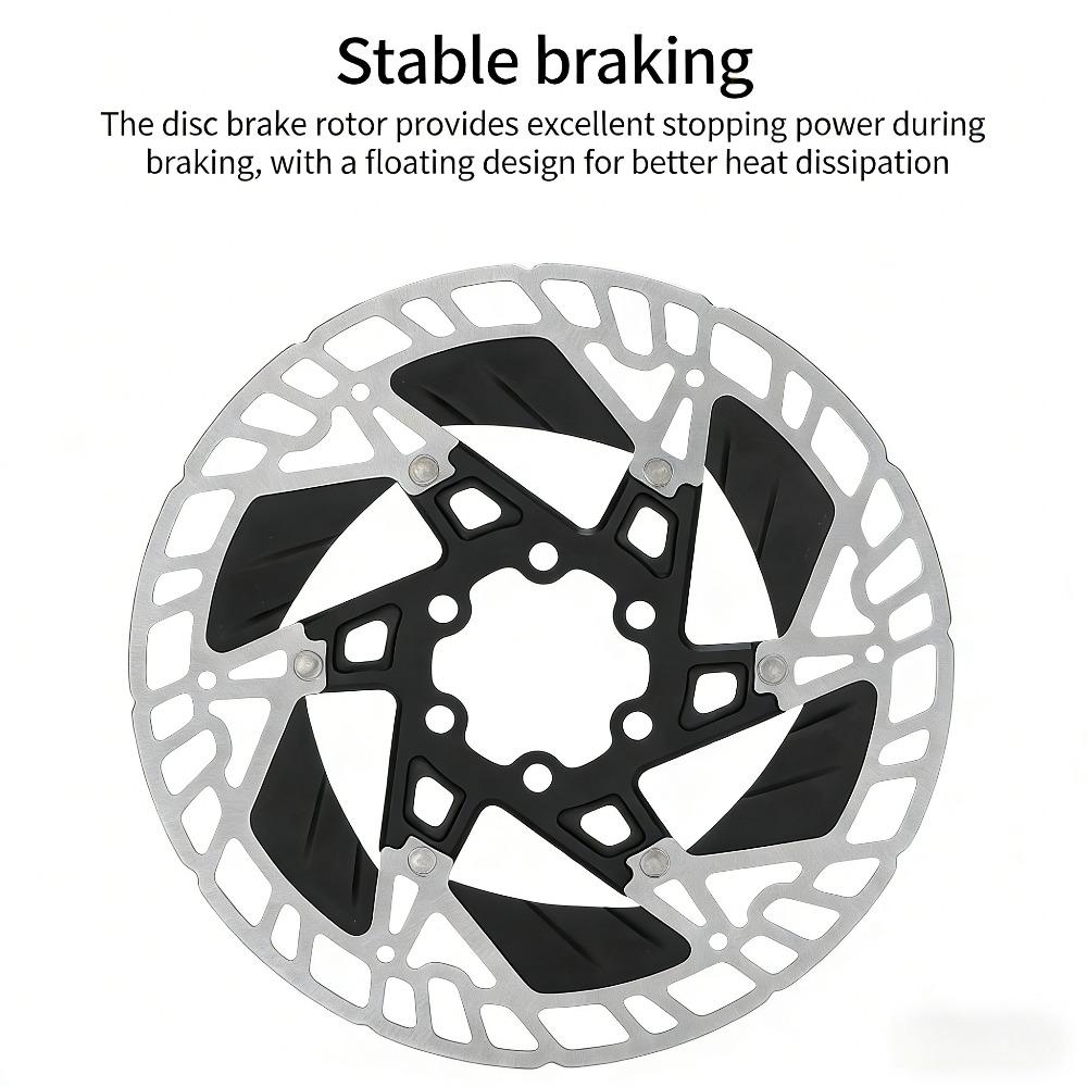 Floating Heat-Dissipating Brake Rotors for Road & Mountain Bikes, 6-Bolt & Center-Lock Discs
