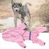 PU Rosa Haustier Vier Füße Wasserdicht Regenfest Kapuzen Regenmantel Jacke Kleidung für Hunde Katzen