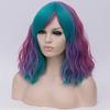 4 Colors Colorful Wig Women Synthetic Hair Cosplay Wig Rainbow Multi Color Party Wigs
