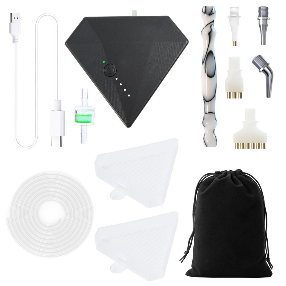1 Set DIY Diamond Painting Pen Kit 1200mAh Rechargeable 3 Gears Adjustment Diamond Painting Vacuum Suction Point Drilling Tool