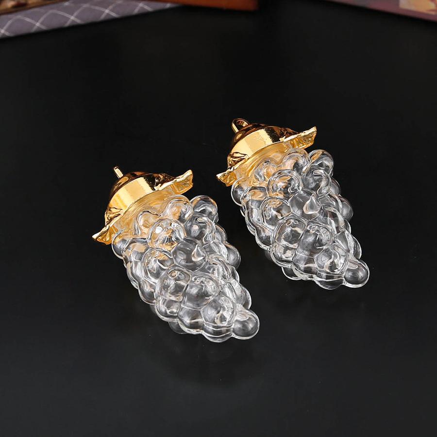 Luxury Vintage European Grape Shaped Glass Sugar Jar Set Metal Vine Stand Decorative Candy Condiment Box Kitchen Table Decor Gift