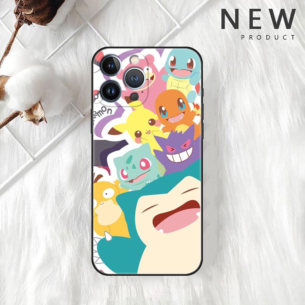 Χαριτωμένη θήκη Pokemon EEvee για Apple iPhone 13 Pro Max 12 11 Mini X XS XR SE 2020 7 8 Plus 6 6S 5 5S Μαλακό κάλυμμα τηλεφώνου TPU Funda Sac