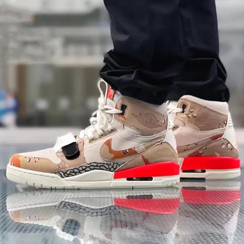 Air Jordan Legacy 312 Grade School 'Desert Camo' (Unisex) Sail / Desert Camo-Infrared 23 Kids' Basketball Shoes AT4040 126
